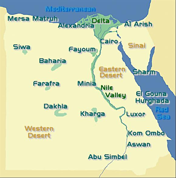 full map of egypt